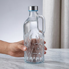 Elegant Transparent Glass Water & Juice Bottle – Stylish Serving for Every Home! 🥥🍾🤎