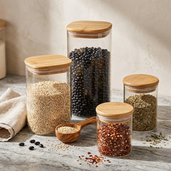 Premium Tempered Glass Storage Jar Set – Kitchen Organization হবে আরও Stylish! 🫙🌿