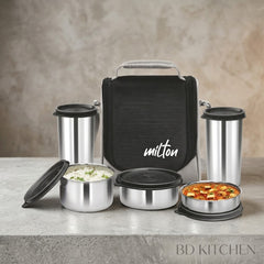 Milton Tasty 3 Stainless Steel Lunch Box Combo – Perfect for Everyday Meals 🥗💼