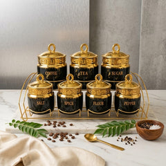 PREMIUM CERAMIC KITCHEN STORAGE SET – 7PCS 🏡✨