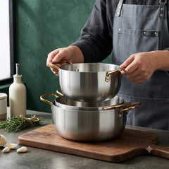 Korean Ramen Style Imported Stainless Steel Soup & Noodles Pot β¨π€π