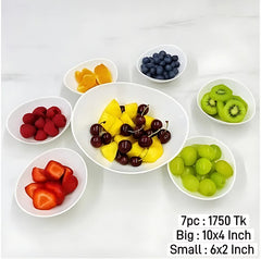 Dessert Dish Curry Fruit Salad Serving 7pc Bowl Set 🍒🍑🍉