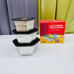 3PC Stainless Steel Multipurpose Preservation Box Set 🧊🔥