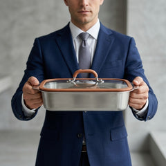PREMIUM STAINLESS STEEL SERVING DISH SET – 3 PCS ✨🍽️