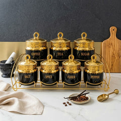 PREMIUM CERAMIC KITCHEN STORAGE SET – 7PCS 🏡✨