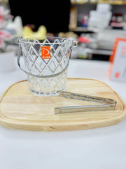 Glass Ice Bucket with Tong