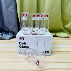 6pc Transparent Deli Glass set 360ml