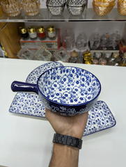 Turkish Design Ceramic Serving Dish | Elegant Decorative Serving Plate for Dining Table