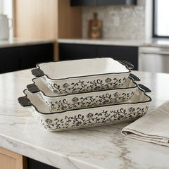 Premium Ovenproof Ceramic Serving Dish – Elegant Turkish Design for Stylish Dining 🧿🍽️🌿