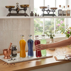 Premium Transparent Curved Glass Bottle With Stainless Steel Spiral Lid β Perfect for Water, Juice & Milk Storage πππ