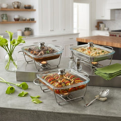 Elevate Your Dining Experience with Our Premium Heat Proof Glass Buffet Chafing Dish! 🍽️🔥