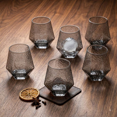 Luxury Black Diamond Hammer Glass Set – Make Every Sip Look Elegant & Every Table Look Premium! 🖤💎✨