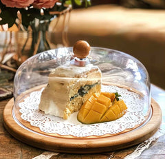 Bamboo Wooden & Acrylic Imported High Quality Cake Bread Snacks Cookies Storage Dome Box ๐๐ฉ๐ง