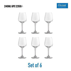 OCEAN LEXINGTON WHITE WINE GLASS 240ML 6PC SET