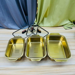 Golden Color Stainless Steel Serving Dish Bake dish Ovenproof 3pc set