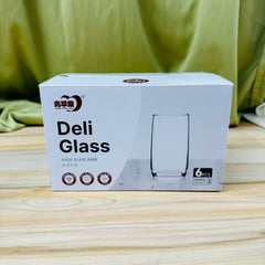 6pc Transparent Deli Glass set 360ml