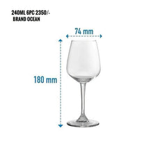 OCEAN LEXINGTON WHITE WINE GLASS 240ML 6PC SET