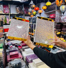 Luxury Design 2pc Food Serving Tray set Fiber Plastic