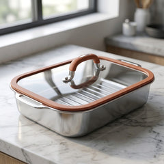 PREMIUM STAINLESS STEEL SERVING DISH SET – 3 PCS ✨🍽️