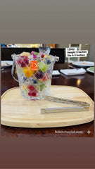 Glass Ice Bucket with Tong