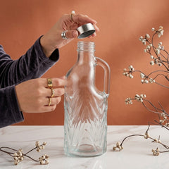 Elegant Transparent Glass Water & Juice Bottle – Stylish Serving for Every Home! 🥥🍾🤎
