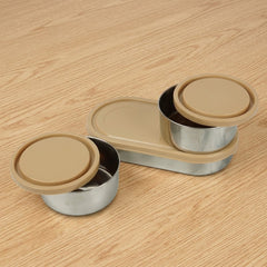 Milton Corporate Lunch Steel Softline Tiffin – 3-Piece Set ✨🍱