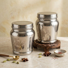 500ml 1pc Stainless Steel Indian Imported Household Kitchenware Storage Jar🌶️🥜🍪🌾