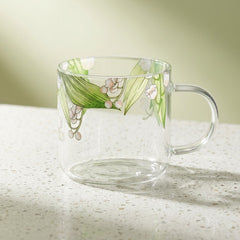 Flower Print Borosilicate Glass Tea & Coffee Mug 2Pc Set ☕🌤️