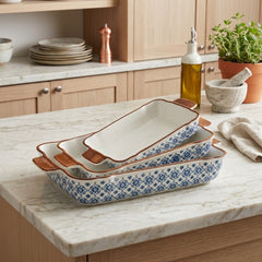 Premium Ovenproof Ceramic Serving Dish – Elegant Turkish Design for Stylish Dining 🧿🍽️🌿