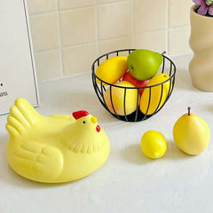 Colorful Chicken Egg Basket Fiber Lid