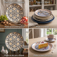 Luxury Turkish Style Ceramic Dinner Plate – Artistic Elegance for Your Dining Table! 🧿🍽️