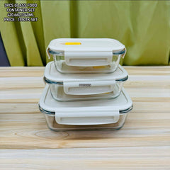 3 Pcs Glass Food Container Set ๐ฅ๐ฑ๐