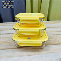 3 Pcs Glass Food Container Set ๐ฅ๐ฑ๐