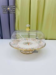 Elegant Acrylic & Enamel Cake Stand ✨🎂