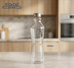 Premium Transparent Glass Water Bottle๐ฟ๐