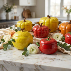 CERAMIC SOUP POT & CASSEROLE SET WITH LID