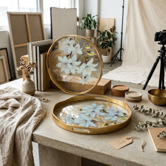2-PIECE NESTING DECORATIVE SERVING TRAY SET – ELEGANCE THAT ENHANCES YOUR HOME! ✨