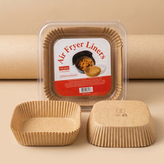 Square-Round Shape Non-Stick Air Fryer Paper Liners – Easy Cooking, Easy Cleanup! ✨🍟