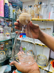 Premium Borosilicate Glass Decanter Jug with Natural Cork Lid 1700ml 🍶✨