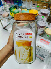 Premium Clear Glass Storage Jar 2Pc Set 1550ml + 2100ml🤍🏡