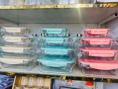 Oven-Proof Glass Food Storage & Lunch Box Set – Smart Storage, Stylish Living! 🌸🌸🍱✨