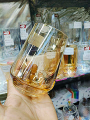 Elegant Amber-Tinted Stemless Wine Glasses 🍷🤎