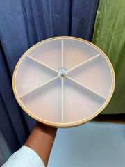 Elegant Round Bamboo Serving Tray with Transparent Acrylic Lid 🌿✨
