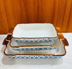 Premium Ovenproof Ceramic Serving Dish – Elegant Turkish Design for Stylish Dining 🧿🍽️🌿