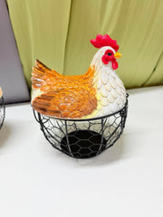 Premium Chicken-Shaped Egg Storage Basket – Heavy Quality & Unique Kitchen Organizer 🥚🧺🐔✨