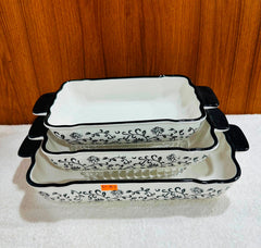 Premium Ovenproof Ceramic Serving Dish – Elegant Turkish Design for Stylish Dining 🧿🍽️🌿