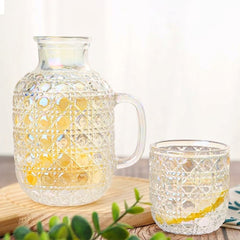 LUXURY GLASS WATER PITCHER WITH MATCHING TUMBLER – ELEGANCE IN EVERY SIP! ✨