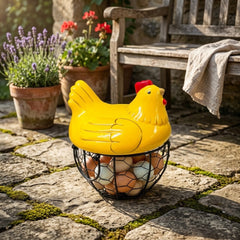 Premium Chicken-Shaped Egg Storage Basket – Heavy Quality & Unique Kitchen Organizer 🥚🧺🐔✨
