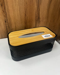 ELEGANT METAL AND WOODEN TISSUE BOX đŋđ¤