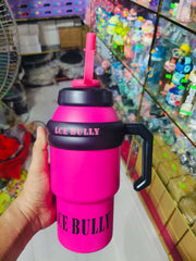 Vacuum Giant Portable Handle & Straw Bottle – 1000ml ✨💧